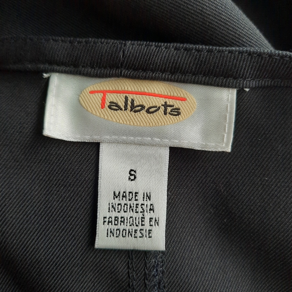 Talbots Vintage 90's Overalls Jumper Pocket Dress Tencel Lyocell Black Small - Picture 11 of 12